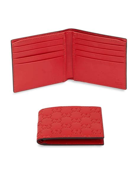 gucci red mens wallet|authentic gucci red wallet.